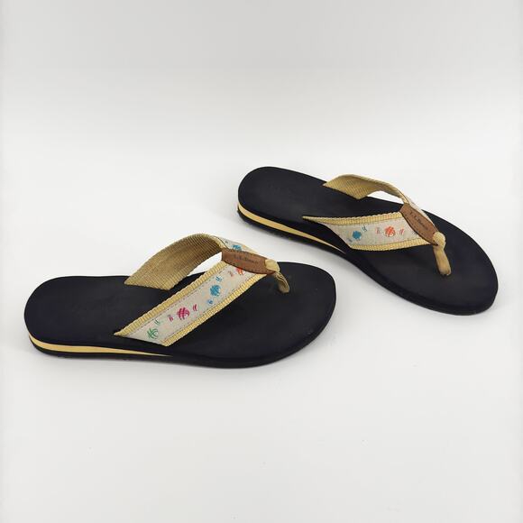 L.L. Bean Women’s Original Maine Isle Flip-Flops Size 7 Medium - Good Condition - Picture 2 of 8